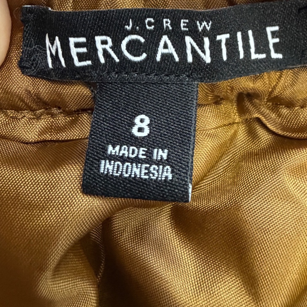 J.Crew Mercantile Brown Houndstooth Wool Blend Ruffle Hem Mini Skirt Size 8 - Picture 6 of 9